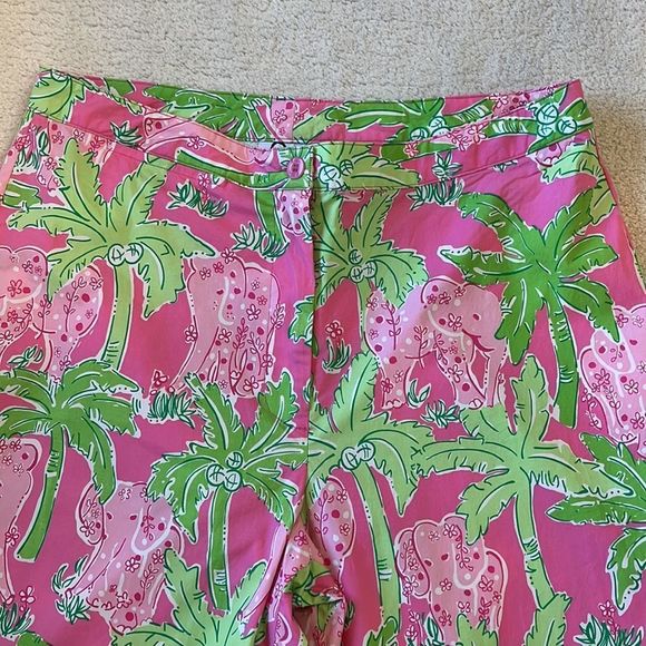 Lilly Pulitzer Pink and Green Capris - Picture 2 of 6
